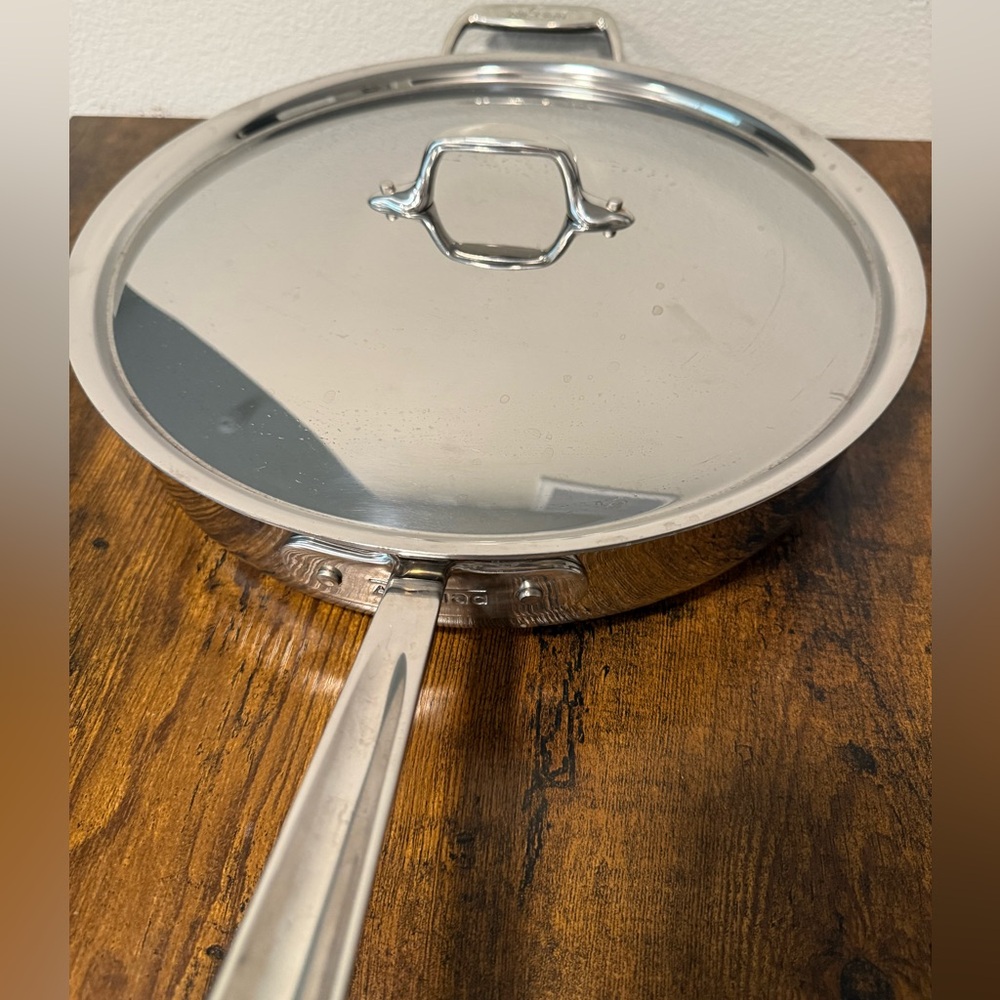 All-Clad D5® Stainless-Steel Sauté Pan with Lid, stainless steel 18/10, 6 Quart